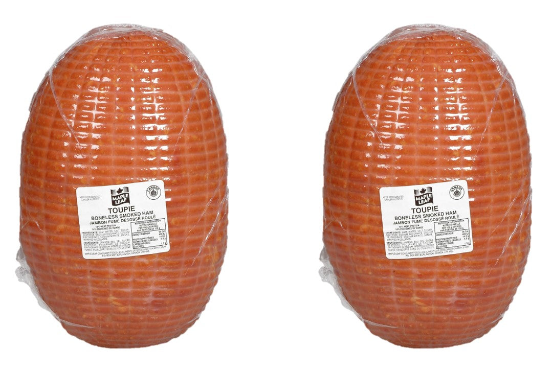 Maple Leaf Boneless Toupie Hams Approx. 2x5kg [$11.69/kg] [$5.30/lb]